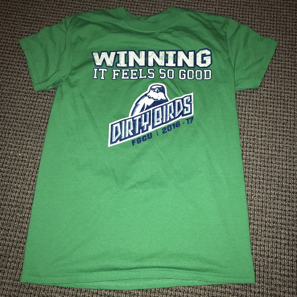 FGCU Eagles Basketball‎ Adult Small Green Tee 2016-17 NCAA